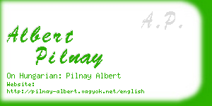 albert pilnay business card